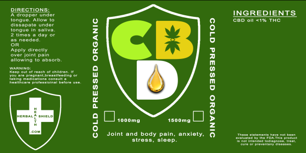 CBD Oil Cold Pressed Organic